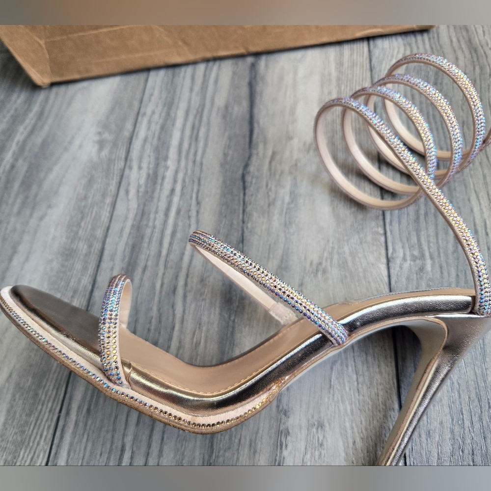 Steve Madden Exotica Ankle Wrap Heel Sandals - Picture 4 of 5
